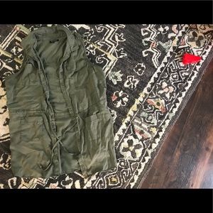 Green tank cardigan